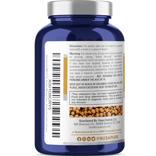 NusaPure Nattokinase 4000 FU 200 Veggie Capsules (Non-GMO & Gluten Free) - Image 3
