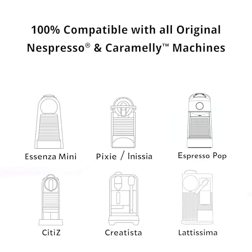 Image of Caramelly Biscotti Crunch Flavoured Nespresso Compatible Coffee Capsules, 10 Pods, Intensity - 8 | Medium Roast | Aluminium Coffee Pods