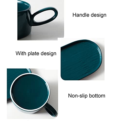 14 Oz Caneca De Sopa Soup Bowls Com Alças, Cerâmica Conjunto De Pratos De Café Da Manhã Adequado Par