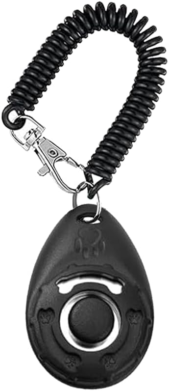Dog Training Clickers,Pet Training Clicker with Wrist Strap(Black)