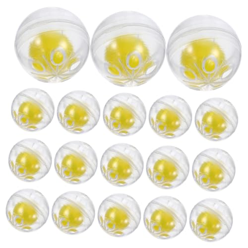 Uonlytech 50 Piezas Bell Ball Toy juguetes para traquetear bola sonajero inserción de sonajero inserciones de bolas de sonajero sonajeros de el plastico Yellow