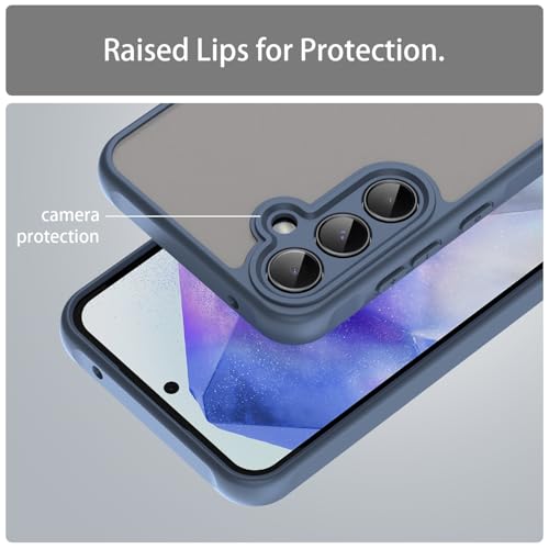 Coque pour Galaxy A55 5G mate et bleue aux finitions premium - 2
