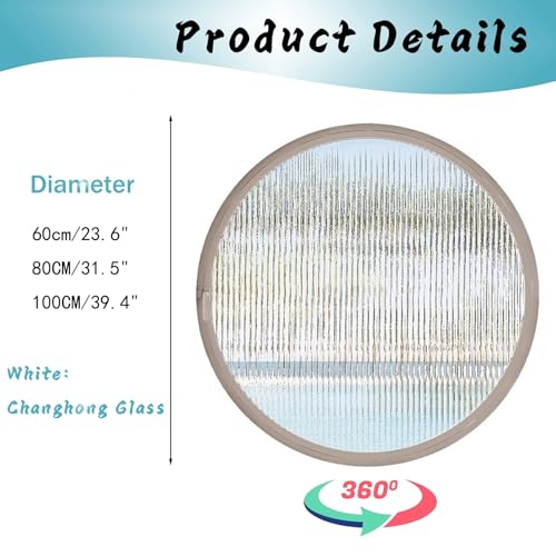Ventana redonda giratoria de eje central de 40 cm con cristal Changhong para cobertizo 7