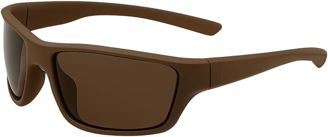 Óculos de Sol Esportivo Masculino, Polarizado, Proteção UV400, Armação Preta, Para Pesca