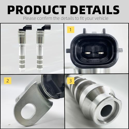 Engine Variable Valve Timing Solenoid VVT 2-pc Compatible with IMPALA MALIBU EQUINOX G6 CTS VUE COLORADO TRAVERSE ACADIA CAMARO LACROSSE TERRAIN SRX ENCLAVE RENDEZVOUS CAPRICE 3.0L 3.6L 2.8L 3.2L - Thumbnail 4