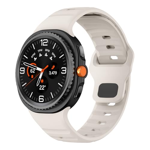 Image of XMUXI Compatible with Samsung Galaxy Watch 9 /8 Strap 44mm 40mm, Silicone Sport Breathable Bands for Galaxy Watch 8 Classic Straps 46mm (No Watch)