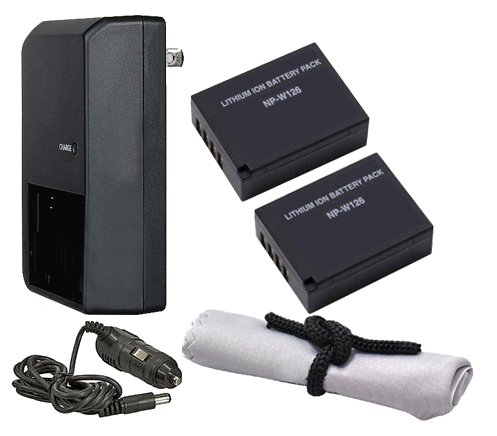 'Intelligent' Batteries (2 Units) Compatible with Fujifilm X-T20 + AC/DC Rapid Travel Charger