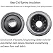Rear Coil Spring Insulators for 2007-2018 Jeep Wrangler JK JKU. Set of 2 rubber rear upper isolators, stock height, compatible with OEM 52059999AC.