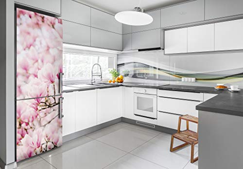 Pegatinas para refrigerador de magnolias que decoran su cocina y sala de estar 3