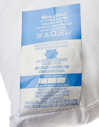 Travesseiro SUPER Médio Altenburg Super Branco Capa 100% Alg./ Recheio 100% fibra de poliéster