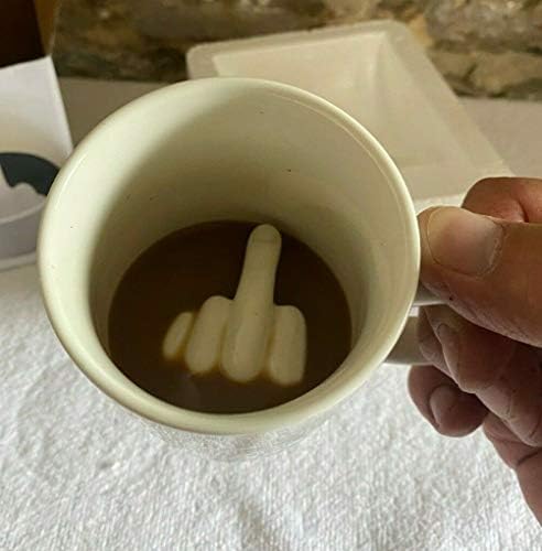 123t Novelty Up Yours Middle Finger Coffee Cup Mug Funny Joke Christmas Birthday Dad Uncle Brother Mugs Gift Present