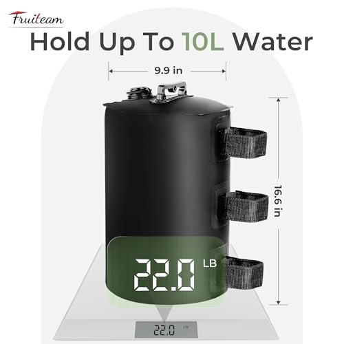 FRUITEAM Canopy Water Weight Bag, 88 LBS Water Tent Weights Set of 4, Weights for Tent Legs, Portable 4 Pack Weight Bags for Gazebo, Patio Umbrella, Pop Up Canopy, Carport, 10L Black