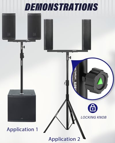 Vondynote SET OF 2 DUAL BRACKETS-WIDTH ADJUSTABLE Set Of 2 Dual Speaker Mount Bar Mounting Fork Bracket Speaker Pole Width Adjustable thumb #2