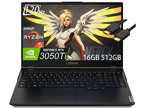 Lenovo Legion 5 15.6" Fhd Ips 120Hz (6-Core Ryzen 5-5600H, 16Gb Ram, 512Gb Pcie Ssd, Geforce Rtx 3050 Ti 4Gb) Backlit Gaming Laptop, 3D Nahimic Audio, Wifi 6, Ist Cable, Windows 11 Home #TOP25