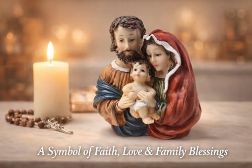 Image of Nativity Holy Family Idol | Baby Jesus, Mary & Joseph Christmas Prayer Statue, Xmas Dcor Showpiece, Car Dashboard God Idol & Christian Gift for Home