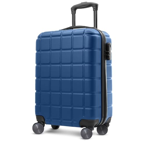 AVIO Atlas Cabin Suitcase 52x35x20cm - Lightweight Double-Wheel Luggage, 3 Internal Pockets, Telescopic Handle w/ 3 Heights, Durable ABS Hard Shell - Approved by RyanAir, EasyJet, British Airway