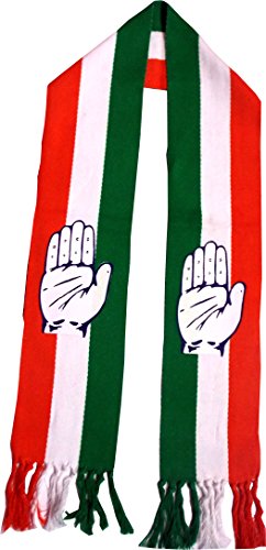 Sheela Ad Makers Cotton Congress Flag Colour Printed Scarf (Multicolour)