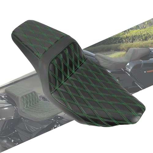 HCmotorku One-piece Two-Up Seat Driver Passenger Seat Fit for Harley Touring Street Glide FLHX Road