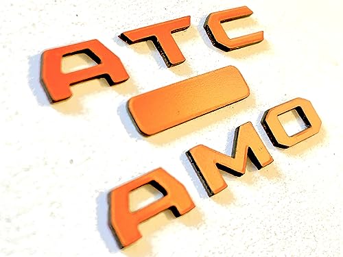 Image of Orange Dashboard ABS Plastic Letters Compatible with Taco 2016-2023 Dash Inserts Not Decals
