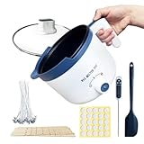 Ksedcon Wax Melter for Candle Making with Pouring Spout, Electric Wax Melting Pot Kit Included Wicks, Wick Stickers, Centering Device, Stirring Spoon