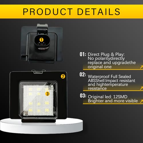 Luz LED para matrícula que soluciona fallos en el maletero trasero 0999068400 4