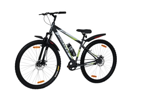 Image of Hercules Hank FX DD 29T Mountain Bicycle for Boys 15+ | Space Grey | Single Speed Bike | 90% Assembled | Water Bottle & Holder | Tool Kit Included | Frame Size 17.5 Inch
