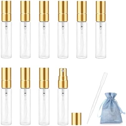 JJLMALL Glass Spray Bottles, 5ml, 10-Pack