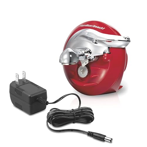 Hamilton Beach Walk 'n Cut Electric Can Opener for Kitchen, Use On Any Size, Automatic and Hand-Free, Cordless & Rechargeable, Easy Clean Removable Blade, Red (76506) by Hamilton Beach - Used condition - US$28.77