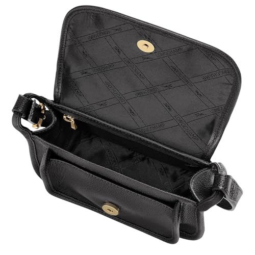 Longchamp "Le Foulonne Small Leather Crossbody Bag, Black3