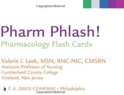 Pharm Phlash!: Pharmacology Flash Cards First Edition