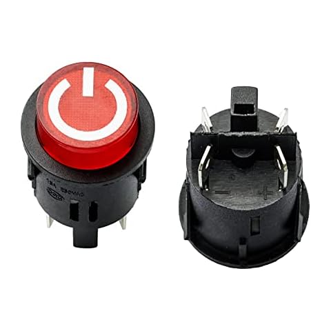 SHENGLE Children's Car Power Start Button Switch 4 Pin Accessories for Kids Electric Ride On Car Replacement Parts Cover