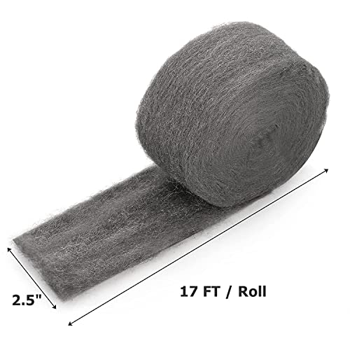 Yopay 8 Pack X 17 Ft Steel Wool Fill Fabric Diy Kit, Coarse Wire Wool Roll, Gap Vent Blocker To Keep Annoying Animals Away From Holes, House, Garden, Garage #TOP1