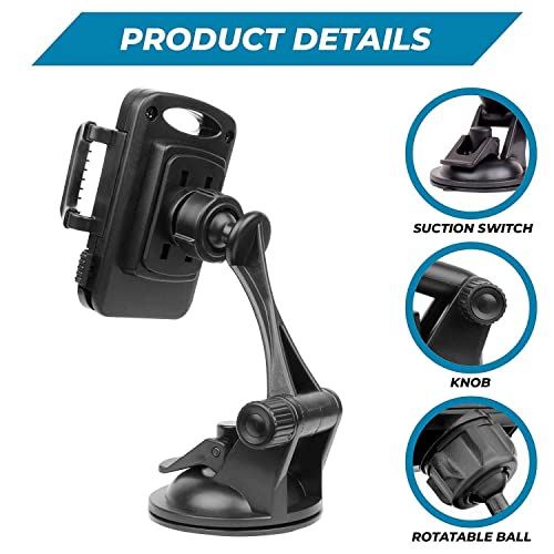 Image of Car Mobile Holder for Car Windshield /Dashboard | Portable Sized | Lightweight |Car Mobile Stand for All Smartphone (Crocodile Holder)