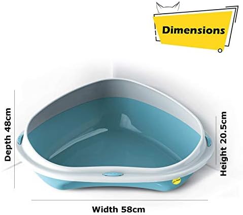 CatCentre Jumbo Large Corner Open Litter Tray Box Bundle Bowls Scoop Cat Kitten