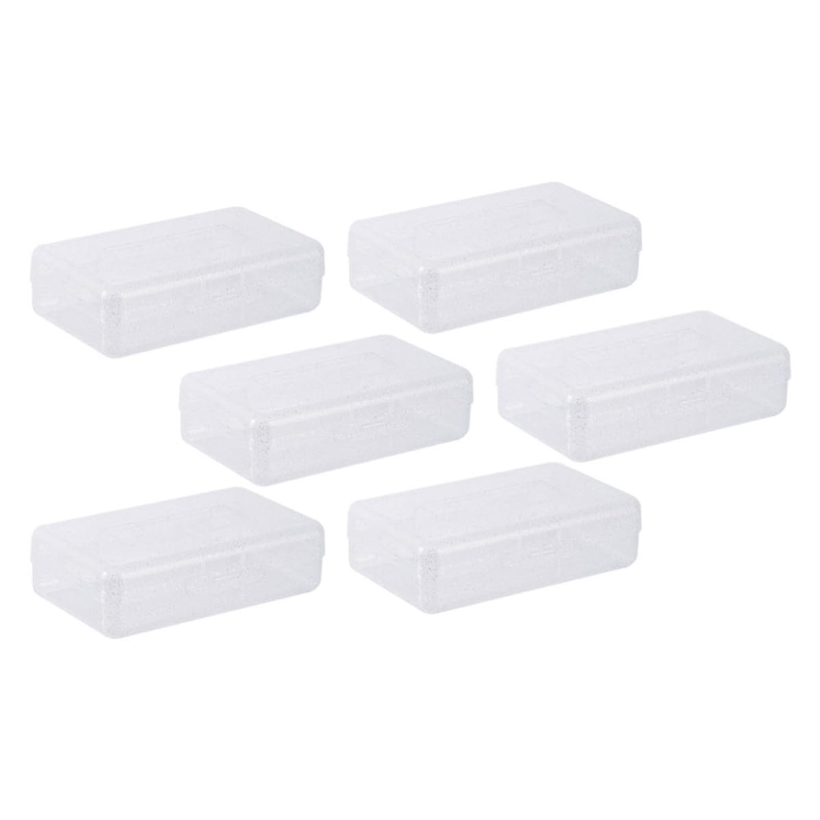 Set da 6 Scatole Trasparenti in Plastica Pp, Organizer per Penne e Matite, Contenitori Impilabili Semplici e Pratici per Ufficio e Scuola