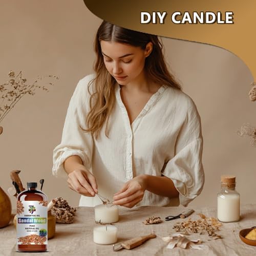 Image of Sandalwood Essential Oil for Diffuser Massage, Sandalwood Oil 16 oz