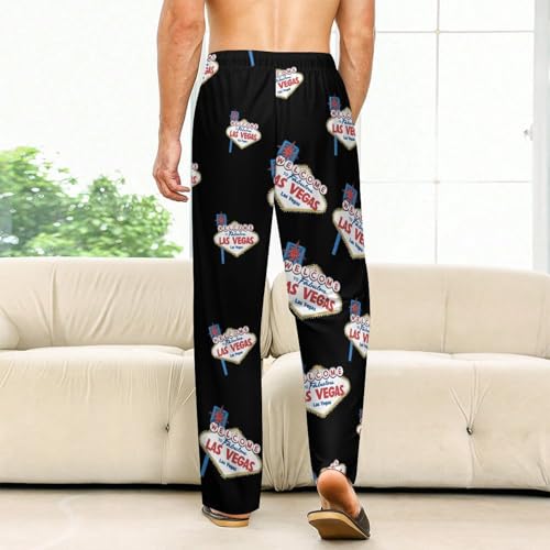 Welcome to Las Vegas Soft Pajama Pants Bottoms Comfy Lounge Sleepwear PJs with Pockets for Men Women2