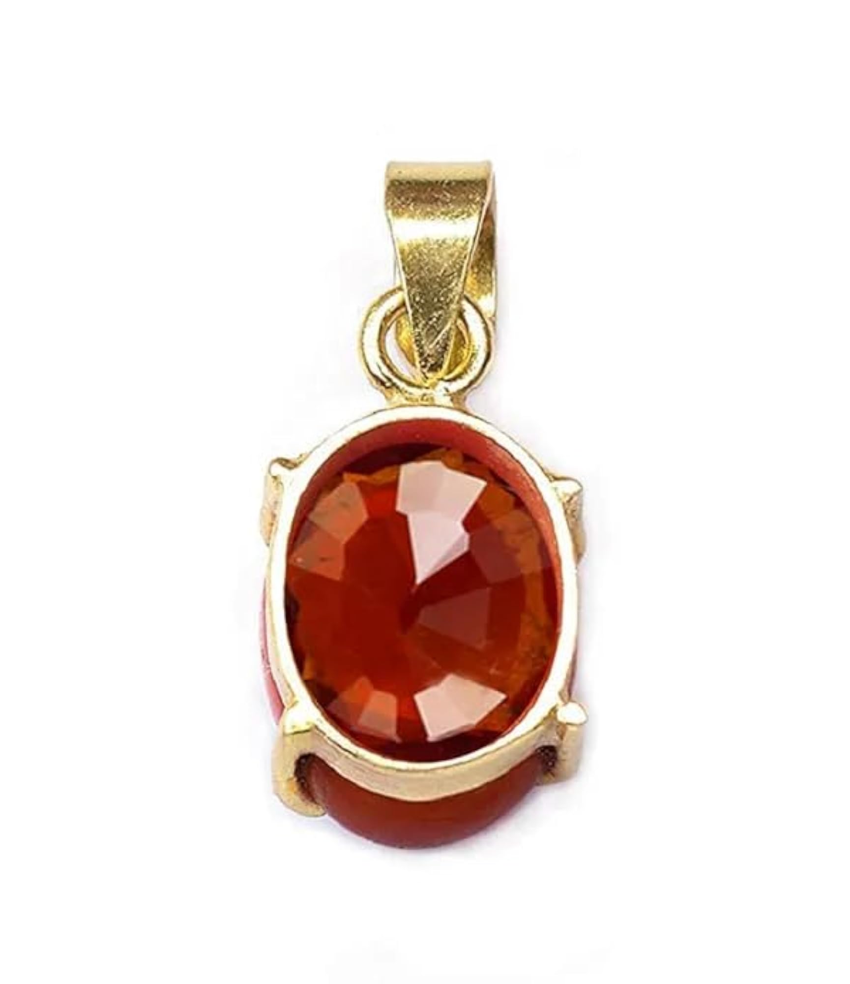 Natural Certified Panchdhatu Hessonite Garnet Pendant, Unisex