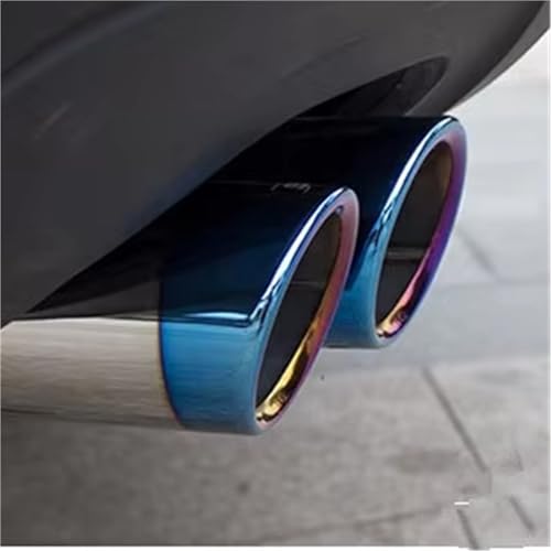 Embout échappement en acier finition bleu C Type pour Passat CC