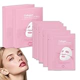 Sunnydeer 8Pcs Collagen Face Mask,Glow up Firm Skin Deep Hydrating Masks for Wrinkle Reduction and Pore Minimization - Like Glass Skin，Firm Deep