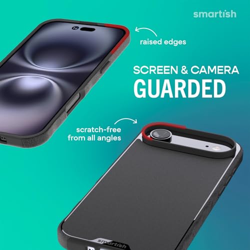 Image of Smartish iPhone Air MagSafe Case + Screen Protector - Magnetic Slim Case - Protective Thin Grip Cover + 2-Pack Tempered Glass Screen Protectors for Apple iPhone Air - Black Tie Affair