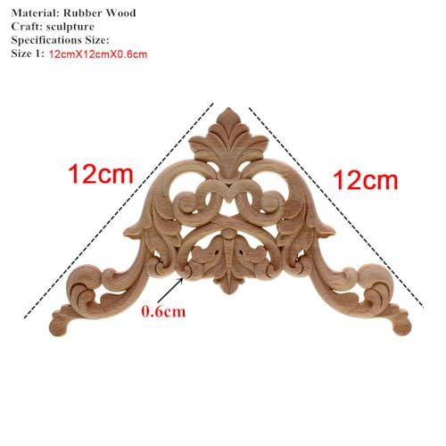 Decoración de madera tallada natural de 12 cm para renovar paredes 7