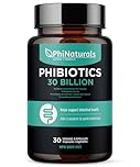 PhiBiotics High Potency Probiotics 10 Strains 30 Billion CFUs – [30 Vegan Capsules] Probiotics for Women and Men Gut Health - Lactobacillus Acidophilus Salivarius Rhamnosus Bifidobacterium Probiotique