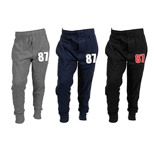 Trendy Dukaan Boy's Slim Fit Track Pants and Joggers (Grey, Navy Blue & Black, 14-15 Years) - 3 Pieces