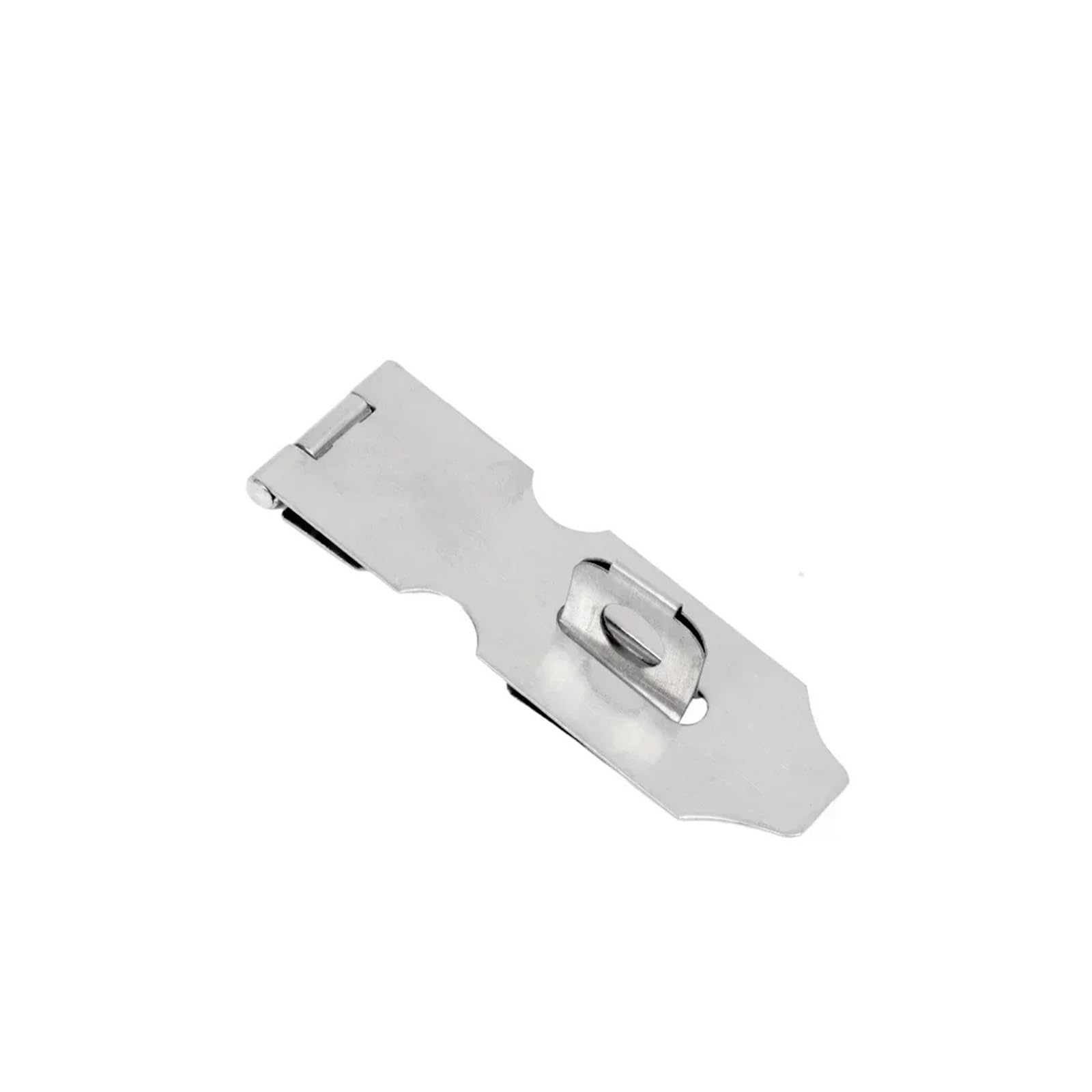 Dqzrtueca Silver 7.4Cm Hasp And Staple, Stainless Steel Padlock Hasp Staple Latch Lock Hardware Wood Cabinet Silver (5.7-10.8Cm)(Silver 7.4Cm)