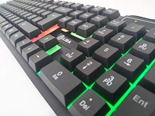 Teclado Gamer Usb Semi Mecânico Iluminado Liba Gamer