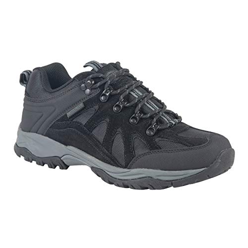 Northwest Territory Mens Steen Waterproof Walking Hiking Leather Shoe Black