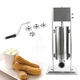 TBVECHI Churro Maker Machine, Stainless Steel Commercial Latin Fruit Donut Machine Manual/Electric Restaurant for Hotels Cafeterias Bakery (Manual-5L)