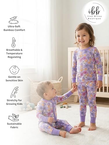 Image of ITSY BITSY BOUTIQUE Viscose Bamboo Baby Pajamas - Boys and Girls Footie Sleeper Convertible 2-Way Zipper Sleeper