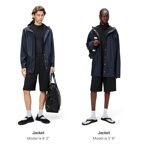 Rains Unisex. 12010 Casaco W3 Azul-Marinho (S), Casual, PoliéSter - 5